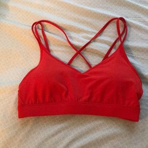 Beautiful red sports bra